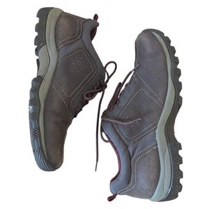 BASS Leather Shoe Women's Size 8W Brown Mcnally Hiking Sneaker Bowling Style